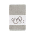 Authentic Hotel And Spa Turkish Cotton Circles Embroidered Light Grey Hand Towel