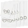 Authentic Hotel And Spa Turkish Cotton Circles Embroidered White 8 Piece Towel Set