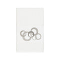 Authentic Hotel And Spa Turkish Cotton Circles Embroidered White Hand Towel