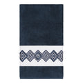 Authentic Hotel And Spa Turkish Cotton Diamonds Embroidered Midnight Blue Bath Towel