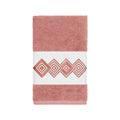 Authentic Hotel And Spa Turkish Cotton Diamonds Embroidered Tea Rose Hand Towel