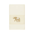 Authentic Hotel And Spa Turkish Cotton Elephants Embroidered Cream Hand Towel