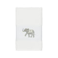Authentic Hotel And Spa Turkish Cotton Elephants Embroidered White Hand Towel