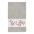 Authentic Hotel And Spa Turkish Cotton Floral Vine Embroidered Light Grey Bath Towel