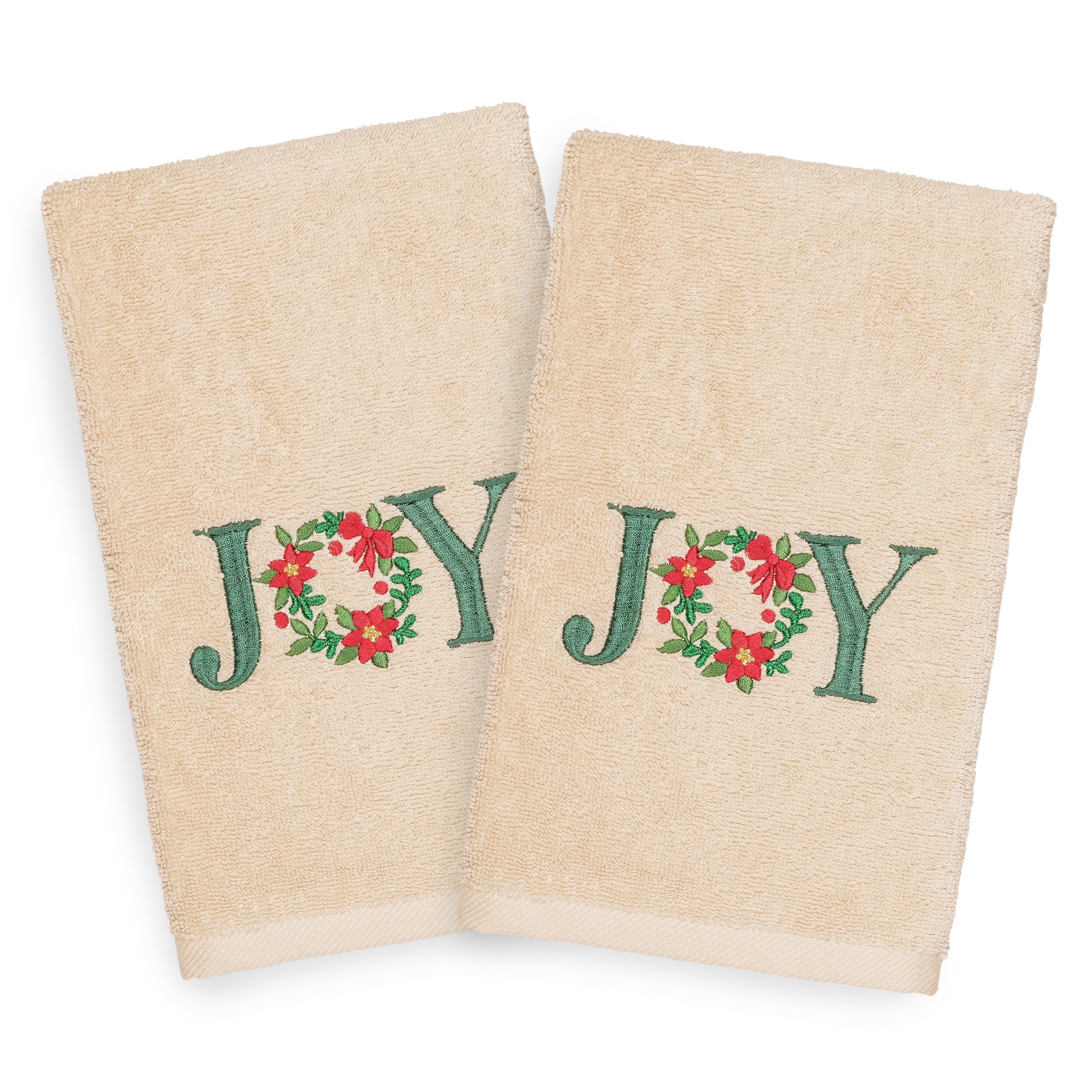 Authentic Hotel And Spa Turkish Cotton Joy Beige Set Of 2 Hand Towels