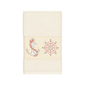 Authentic Hotel And Spa Turkish Cotton Nautical Embroidered Cream Hand Towel