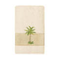 Authentic Hotel And Spa Turkish Cotton Palm Tree Embroidered Cream Hand Towel