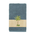 Authentic Hotel And Spa Turkish Cotton Palm Tree Embroidered Teal Hand Towel