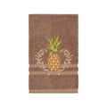Authentic Hotel And Spa Turkish Cotton Pineapple Embroidered Latte Brown Hand Towel