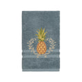 Authentic Hotel And Spa Turkish Cotton Pineapple Embroidered Teal Blue Hand Towel
