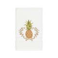 Authentic Hotel And Spa Turkish Cotton Pineapple Embroidered White Hand Towel