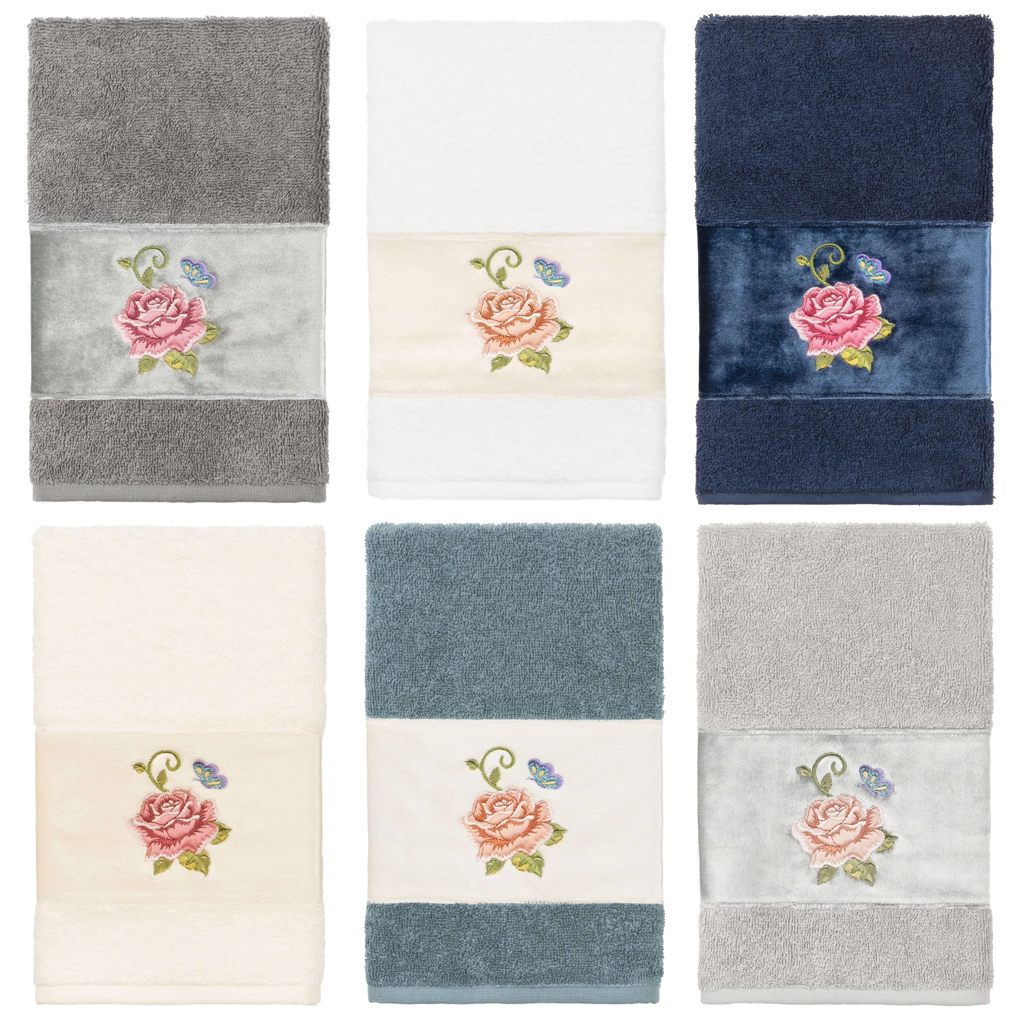 Authentic Hotel And Spa Turkish Cotton Rebecca Embellished Hand Towel