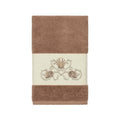 Authentic Hotel And Spa Turkish Cotton Shells Embroidered Latte Brown Hand Towel