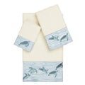 Authentic Hotel And Spa Turkish Cotton Turtles Embroidered Cream 3 Piece Towel Set