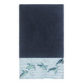 Authentic Hotel And Spa Turkish Cotton Turtles Embroidered Midnight Blue Bath Towel