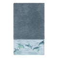 Authentic Hotel And Spa Turkish Cotton Turtles Embroidered Teal Blue Bath Towel
