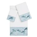 Authentic Hotel And Spa Turkish Cotton Turtles Embroidered White 3 Piece Towel Set