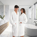 Authentic Hotel And Spa Turkish Cotton Unisex Waffle Weave Bath Robe
