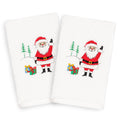 Authentic Hotel And Spa Turkish Cotton Waving Santa White Set Of 2 Hand Towels
