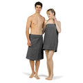 Authentic Turkish Cotton Terry Grey Spa And Shower Towel Wrap