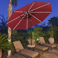 10Ft Solar 40 Leds Cantilever Offset Hanging Patio Umbrella