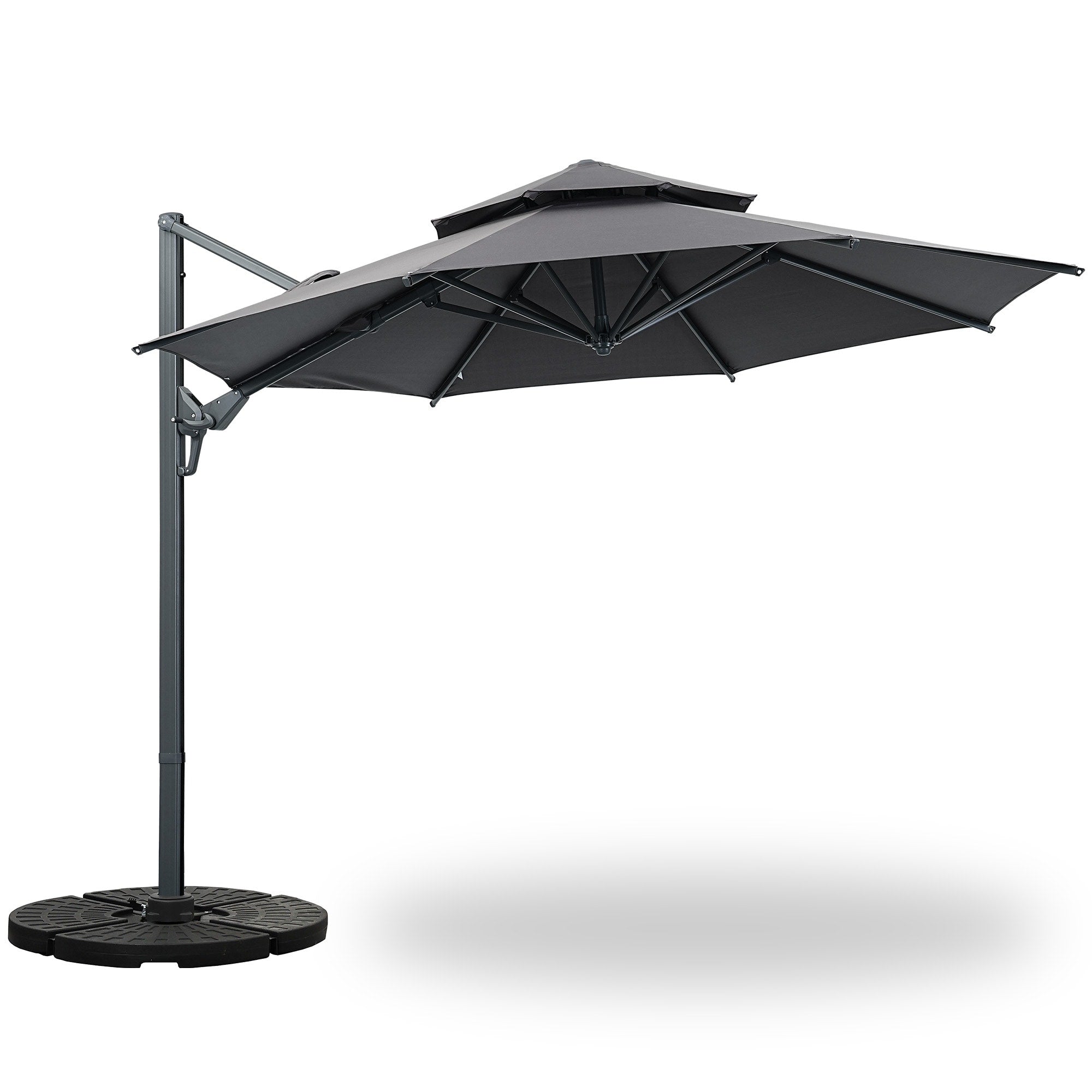 Autlaycil 10Ft Cantilever Patio Umbrella With Base Included Outdoor
