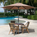 Autlaycil 9Ft Outdoor Umbrella With Tilt Crank Base Included
