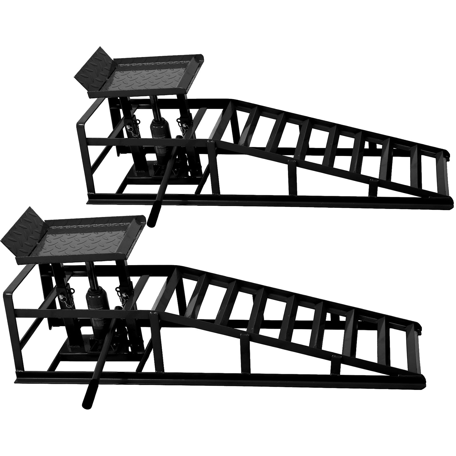 Auto Car Truck Service Ramps Lifts Garage Car Lift Hydraulic Ramps Black 5 Ton Hydraulic Lift Repair Frame Lift 2 Pack