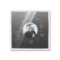 Autograph White Wood Frame With Circle Black Mat Perfect For Event Signatures Silver Marker Pens Included 3 Sizes Available