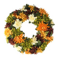 Autumn Orange And Cream Chrysanthemum Artificial Thanksgiving 19.5 Inch Unlit
