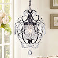 Ava 1 Light Black 11 Inch Crystal Chandelier