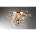 Ava 6 Light Gold 27 Inch Crystal Flush Mount