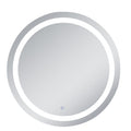 Indigo Home Avalon Silver Metal 36 Inch Diameter Hardwired Led Mirror