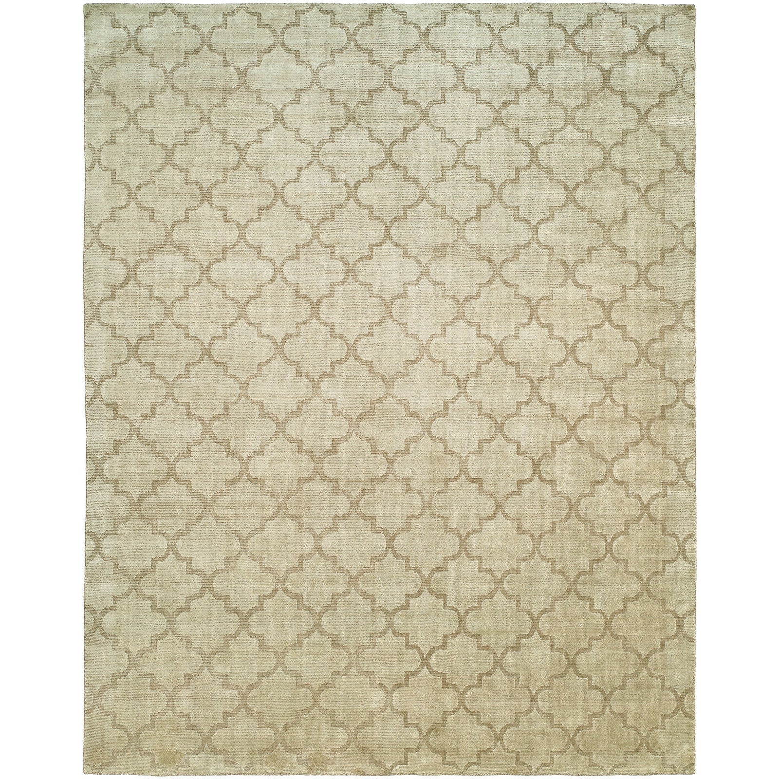 Avalon Chino Hand Made Beige Wool And Viscose Area Rug 12 X 15 12 X 15