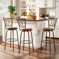 Avalon Scroll Adjustable Swivel High Back Counter Barstool Set Of 3 By Inspire Q Classic