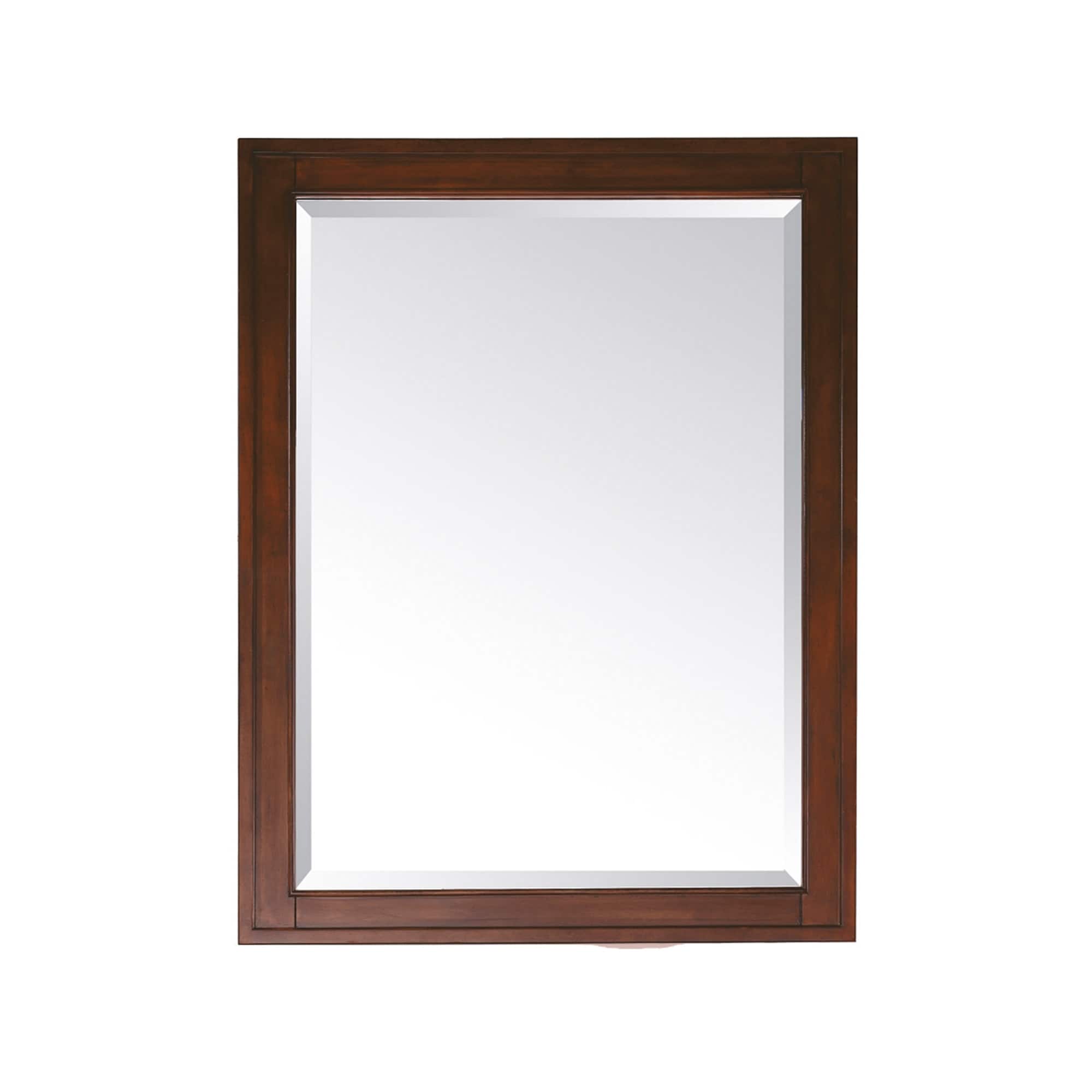 Avanity Madison M24 To 36 X 24 Madison Beveled Mirror With Tobbacco Finish Birch Frame Tobacco
