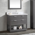 Avanity Allie 37 In. Vanity Combo In Twilight Gray With Silver Trim