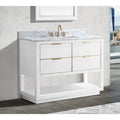Avanity Allie 43 In. Vanity Combo In White With Gold Trim