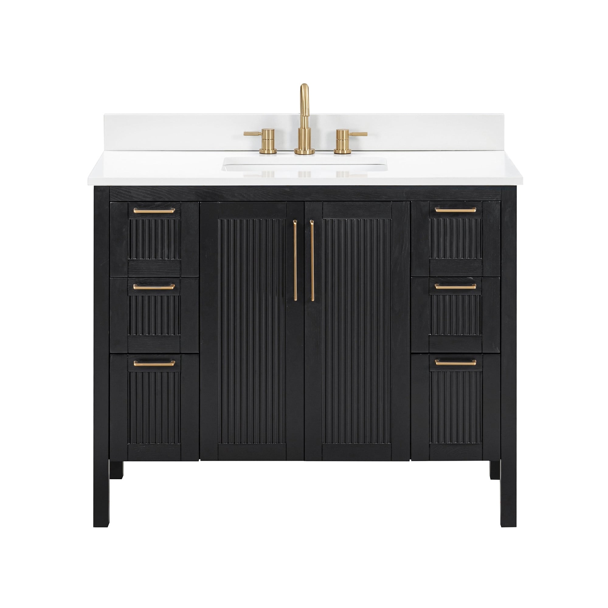 Avanity Luka Vs43 Wt Luka 42 Free Standing Single Basin Vanity Set