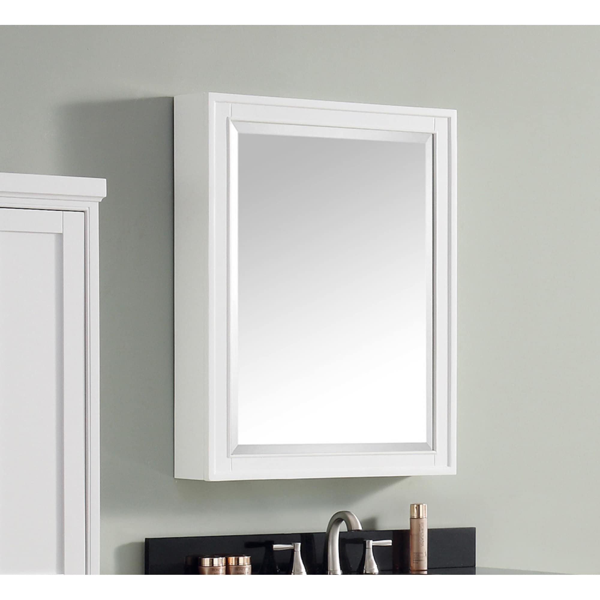 Avanity Madison 24 Inch Mirror Cabinet In White 24 W X 32 H