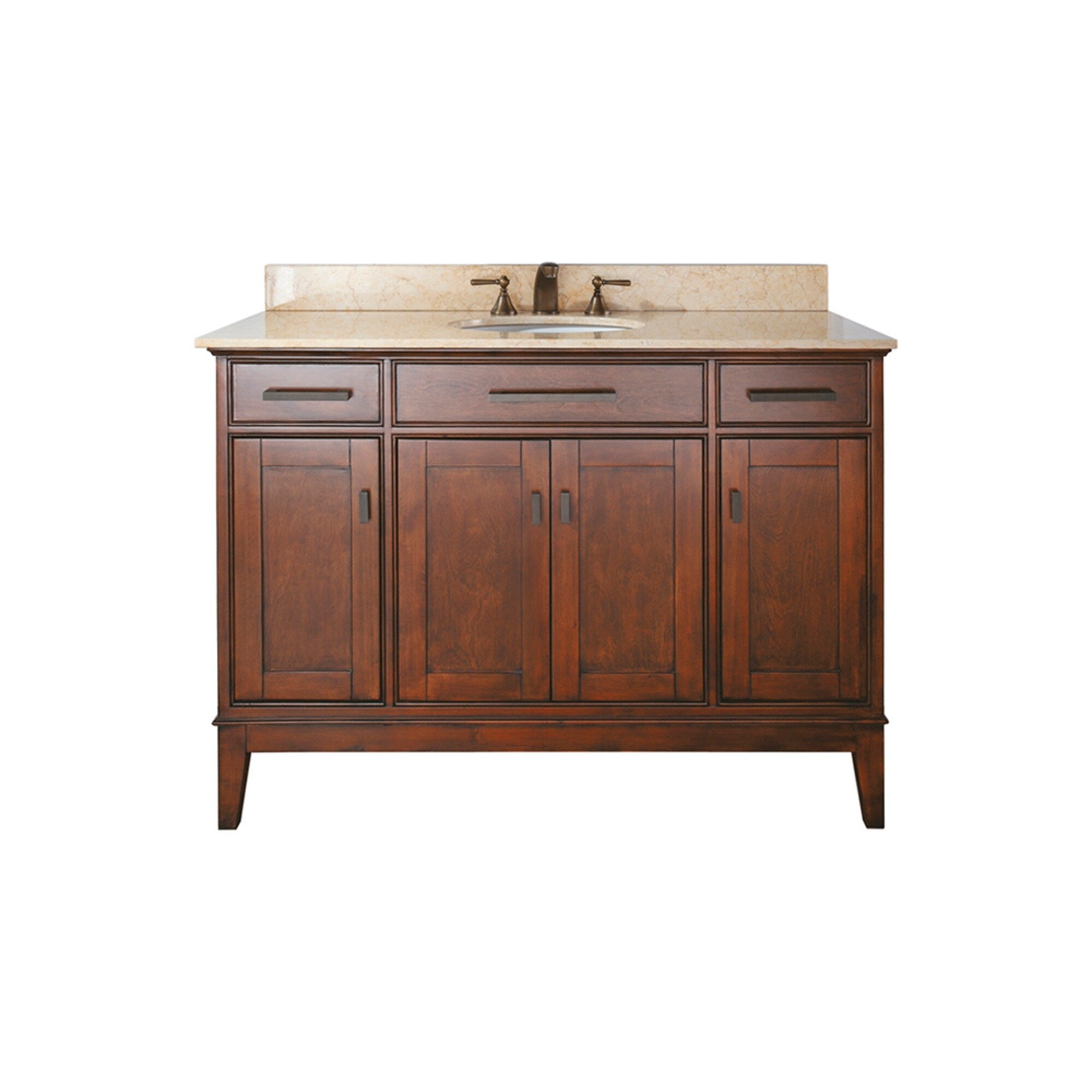Avanity Madison 48 Inch Single Vanity In Tobacco Finish With Sink And Top
