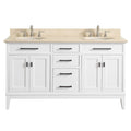Avanity Madison 61 Inch Double Sink White Finish Vanity Combo