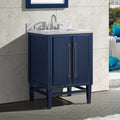 Avanity Mason 25 In. Vanity Combo In Navy Blue With Silver Trim
