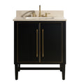 Avanity Mason 31 In. Vanity Combo In Black With Gold Trim