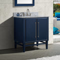 Avanity Mason 31 In. Vanity Combo In Navy Blue With Silver Trim