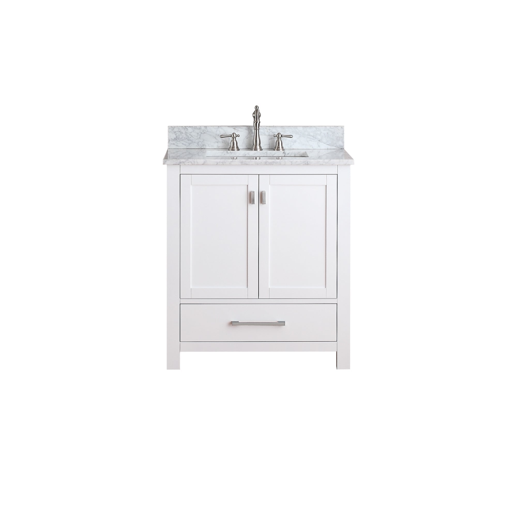 Avanity Modero 31 Inch Single Vanity In White Finish With Sink And Top