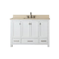 Avanity Modero 49 Inch Single Vanity In White Finish With Sink And Top