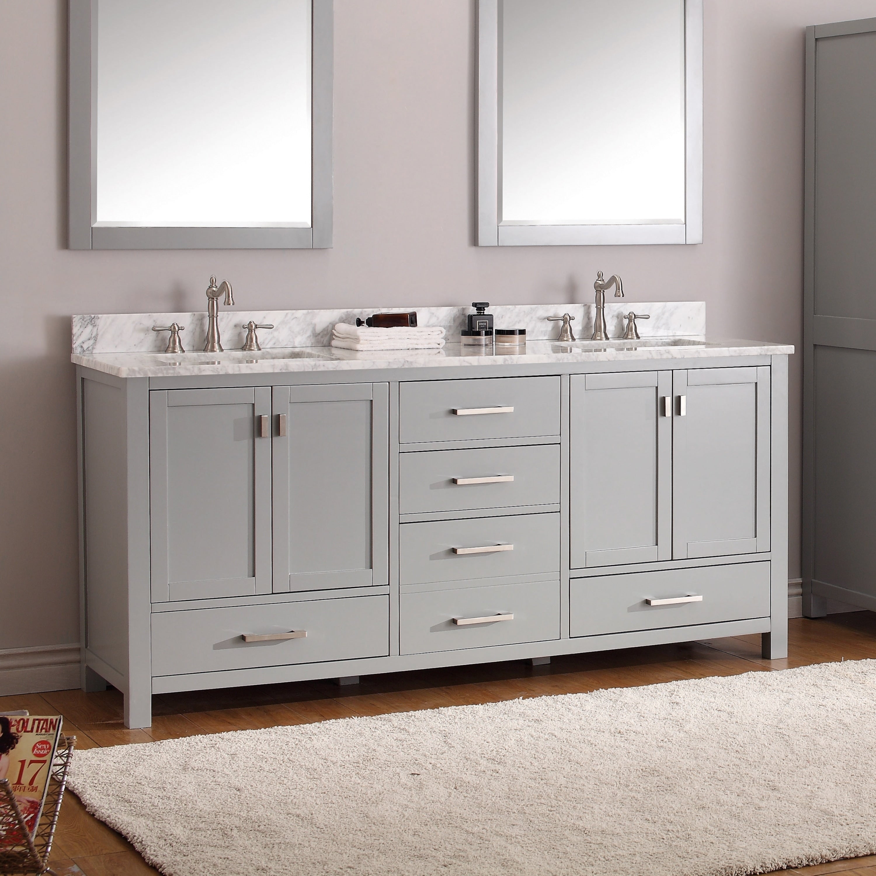 Avanity Modero Double Vanity Combo In Chilled Grey