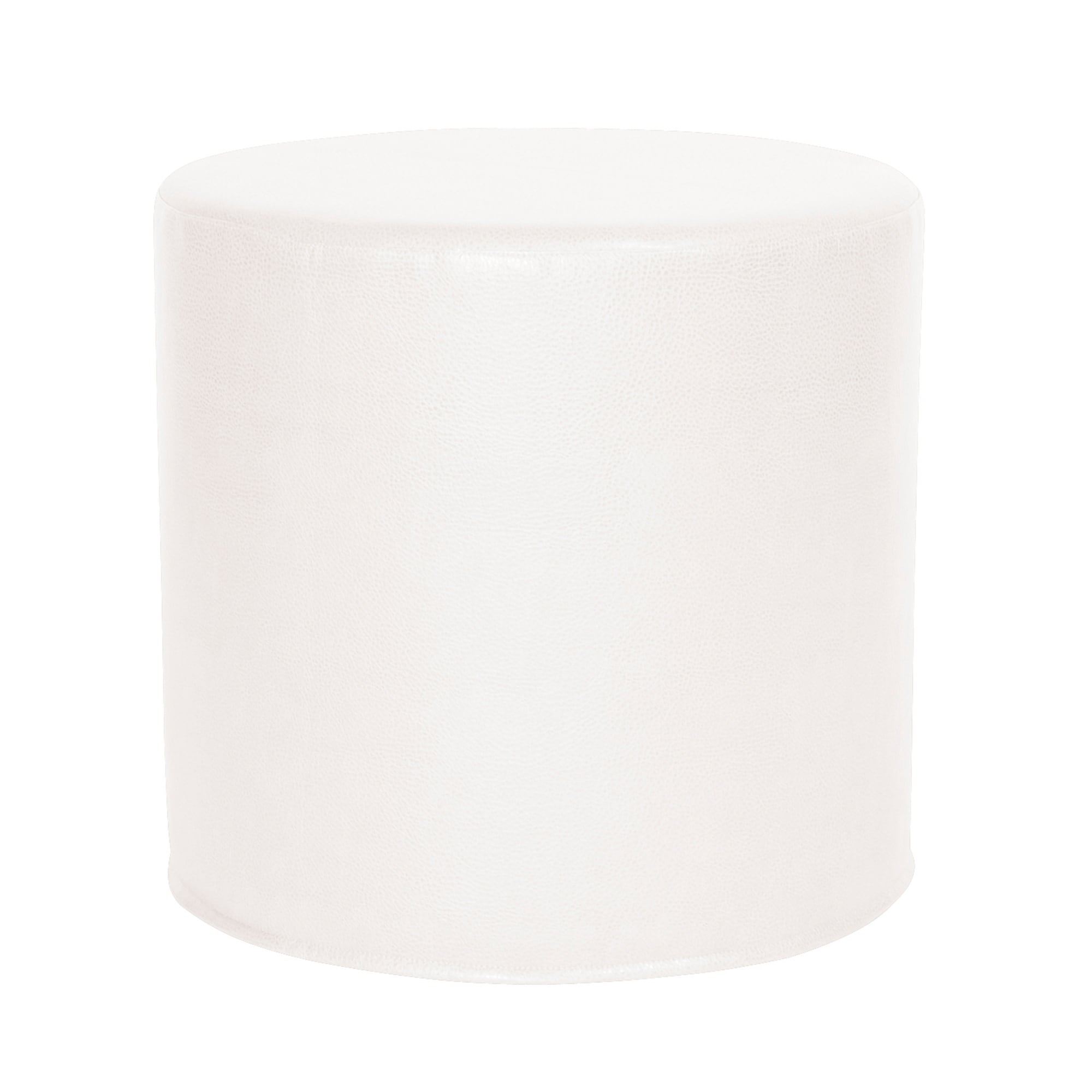 Avanti White No Tip Cylinder Ottoman