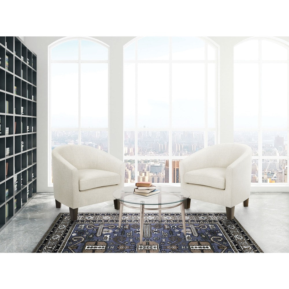 Osp Home Furnishings Ethan Mid Century Tub Chair With Dark Espresso Legs